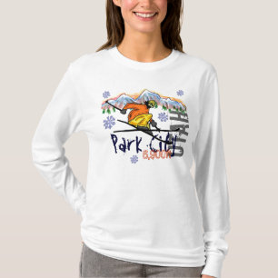 パークシティユタの女性スキー高度のフード付きスウェットシャツ Tシャツ