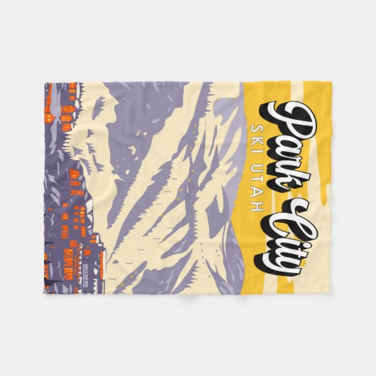 パークシティユタウィンターエリアヴィンテージ フリースブランケット (正面(横))