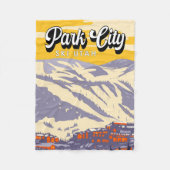 パークシティユタウィンターエリアヴィンテージ フリースブランケット (正面)