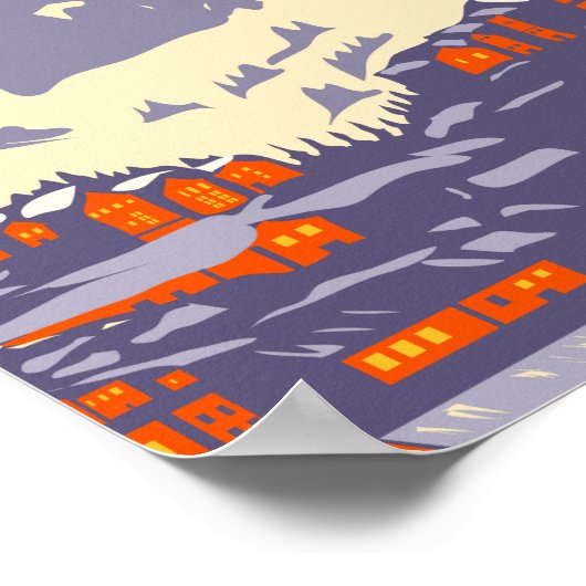 パークシティユタウィンターエリアヴィンテージ ポスター (角)