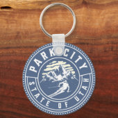 パークシティユタヴィンテージスキーチェーン キーホルダー (正面)