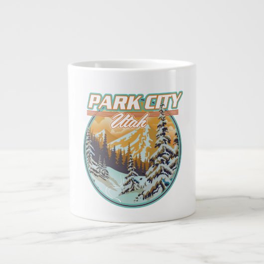 パークシティユタ旅行ロゴ ジャンボコーヒーマグカップ (正面)