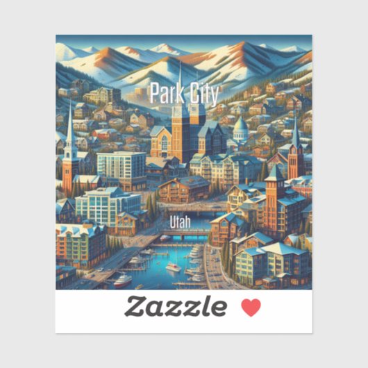 パークシティユタ3インチビニールステッカー シール (シート)