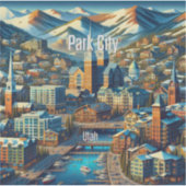 パークシティユタ3インチビニールステッカー シール (正面)