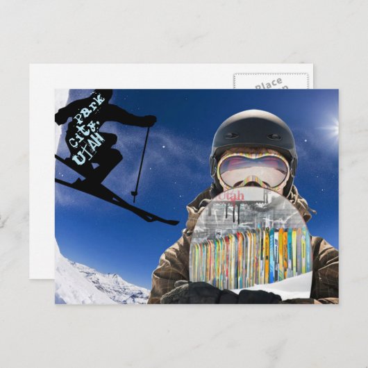 パークシティー、ユタ州スノーボード&スキーポストカード ポストカード (正面/裏面)