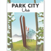 パークシティ・ユタ・スキーポスター シール (正面)