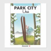 パークシティ・ユタ・スキーポスター シール (シート)