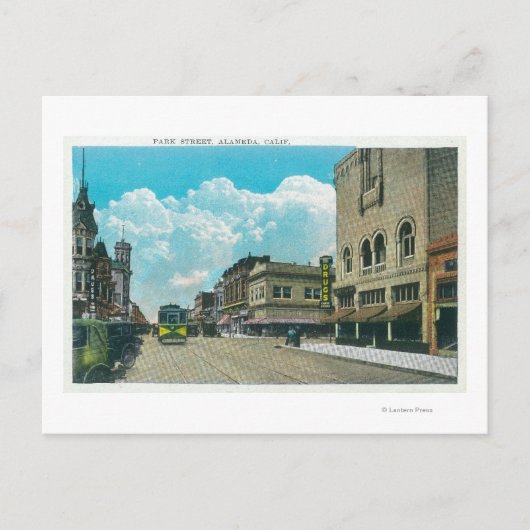 パークストリートの景観 アラメダ州CA ポストカード (正面)