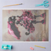 パークデコページの標準プードル歩く 薄葉紙 (クラフト)