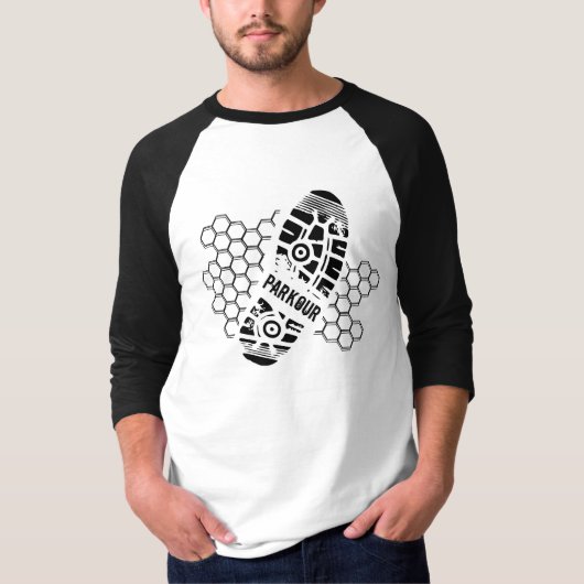 パークトレーニングのフットプリント Tシャツ (正面)