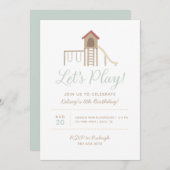 パークバースデーパーティプレイグラウンドパーティー 招待状 (正面/裏面)