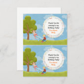 パークバースデーパーティー、お気に入りに感謝 招待状 (正面/裏面)