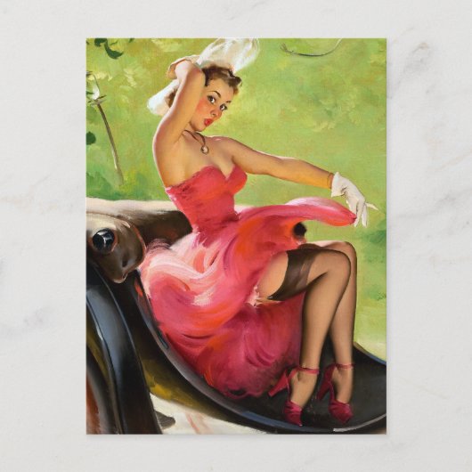 パークピンアップに乗る ポストカード (正面)