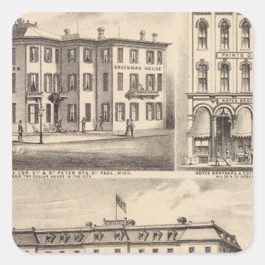 パークプレイスホテル,グリーンマンハウス,ミネソタ スクエアシール (正面)