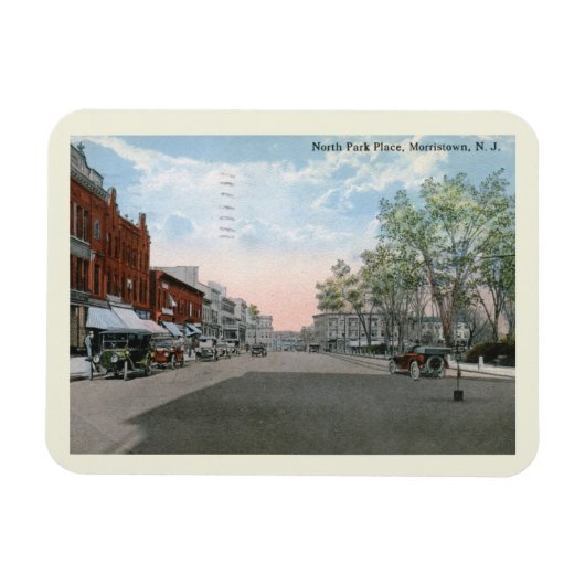 パークプレイスモーリストウンNJ 1915ヴィンテージスタイル マグネット (横)