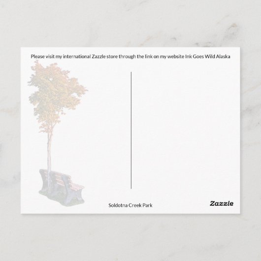パークベンチアラスカ – はがき (裏面)