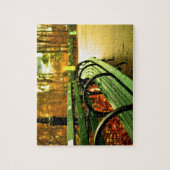 パークベンチセントラルパークイン秋 ジグソーパズル (縦)