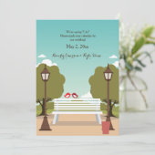 パークベンチセーブ・ザ・デート案内 招待状 (スタンド正面)