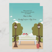 パークベンチセーブ・ザ・デート案内 招待状 (正面/裏面)