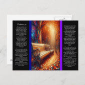 パークベンチ付き詩編91葉書 ポストカード (正面/裏面)