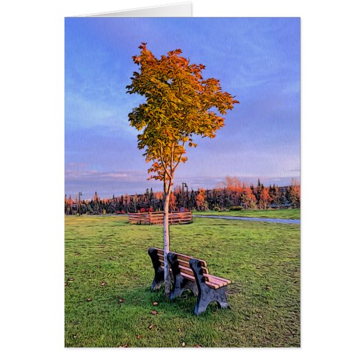 パークベンチ – 5" x 7"アートカード (正面)