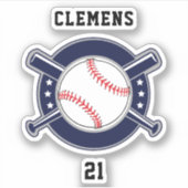 パークベースボールソフトボールチーム名前をカスタムする シール (正面)