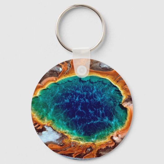 パークミッドウェイゲイザーグランドイエローストーンワイオミング キーホルダー (正面)