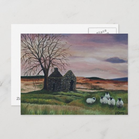 パークモアの羊、 アントリム郡の絵 - カード (正面/裏面)