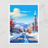 パークユタUSAヴィンテージ旅行イラストレーション ポストカード (正面)