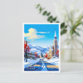 パークユタUSAヴィンテージ旅行イラストレーション ポストカード (スタンド正面)