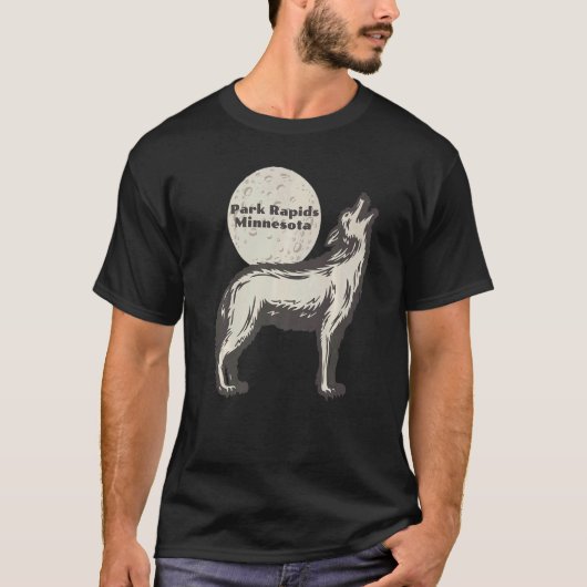 パークラピッズミネソタMNウルフムーンハウリングデミテリ Tシャツ (正面)