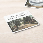 パークリッジNJマップ座標1910ヴィンテージスタイル スクエアペーパーコースター (アングル)