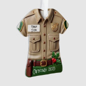 パークレンジャーシャツクリスマスオーナメントパーソナライズされた(Park Ranger Shirt オーナメント (正面)