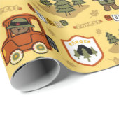 パークレンジャーベアパターン ラッピングペーパー (ロールコーナー)