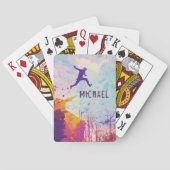 パークールアーバンランニングフリーのスタイリングアーモダント トランプ (裏面)