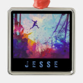 パークールアーバンランニングフリーのスポーツパーソナライズされた名 メタルオーナメント (正面)