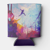 パークールアーバンランニングフリーのフリースタイリングモダンアート 缶クーラー (正面)