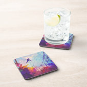 パークールアーバンランニングフリーフリースタイリングモダンアート コースター (右側)