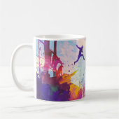 パークールアーバンランニングフリーフリースタイリングモダンアート コーヒーマグカップ (左)