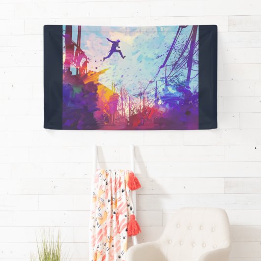 パークールアーバンランニングフリーフリースタイリングモダンアート 横断幕 (インサイチュ)