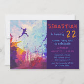 パークールアーバンランニングフリー10代の誕生日 招待状 (正面)