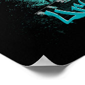 パークールアーバン忍者ティール（緑がかった色） ポスター (角)