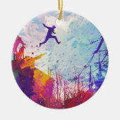 パークールアーバン走フリーのセラミック装飾 セラミックオーナメント (正面)