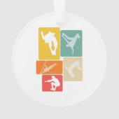 パークールフリーランナートレーサーレトロフリールーニング オーナメント (裏面)