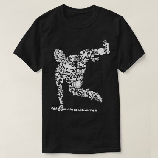 パークールフリーランナーフリーランニングトレーサー Tシャツ (デザイン正面)