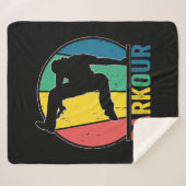 パークールフリーランニングのトレーニングトレーサーレトロ シェルパブランケット (正面(横))