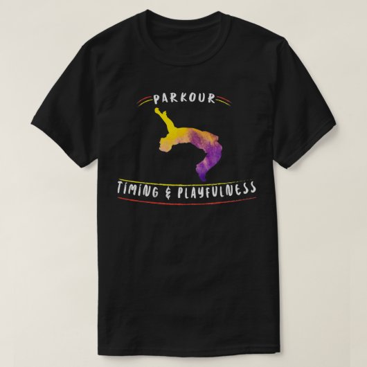 パークールフリーランニングの贈り物 Tシャツ (デザイン正面)