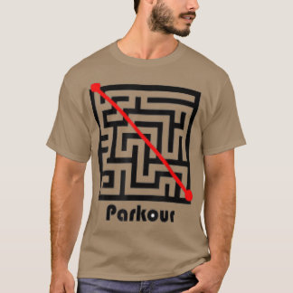 パークール迷路おかしいフリーランニングフリーランナーティー Tシャツ