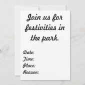 パーク招待状 招待状 (裏面)