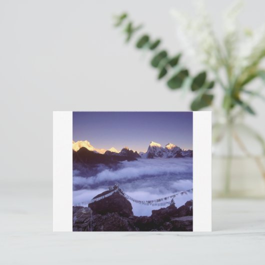 パーク祈りの言葉フラッグスオンエベレストネパール ポストカード (スタンド正面)